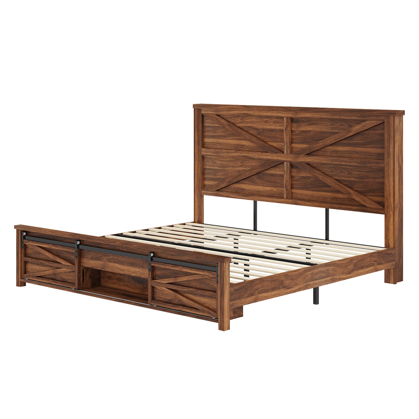 Barrow Bed Frame - King / Red Brown
