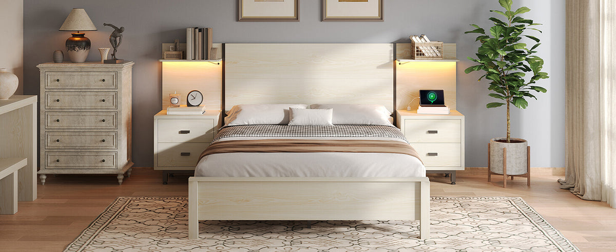 Evelyn Queen Bed Frame-Birch White