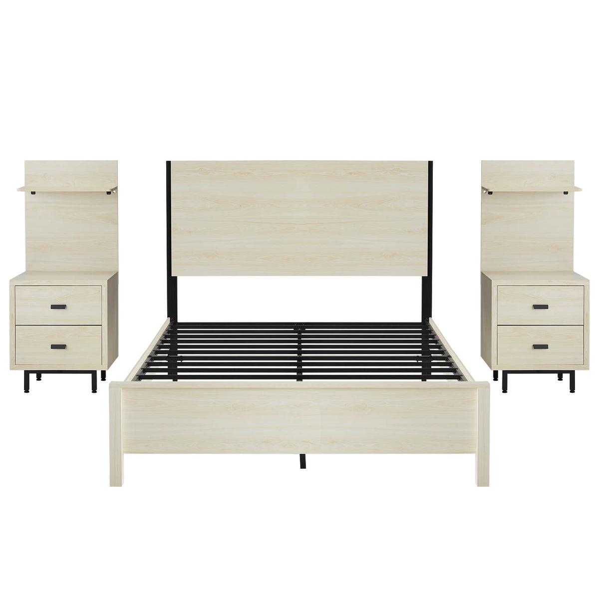 Evelyn Queen Bed Frame-Birch White