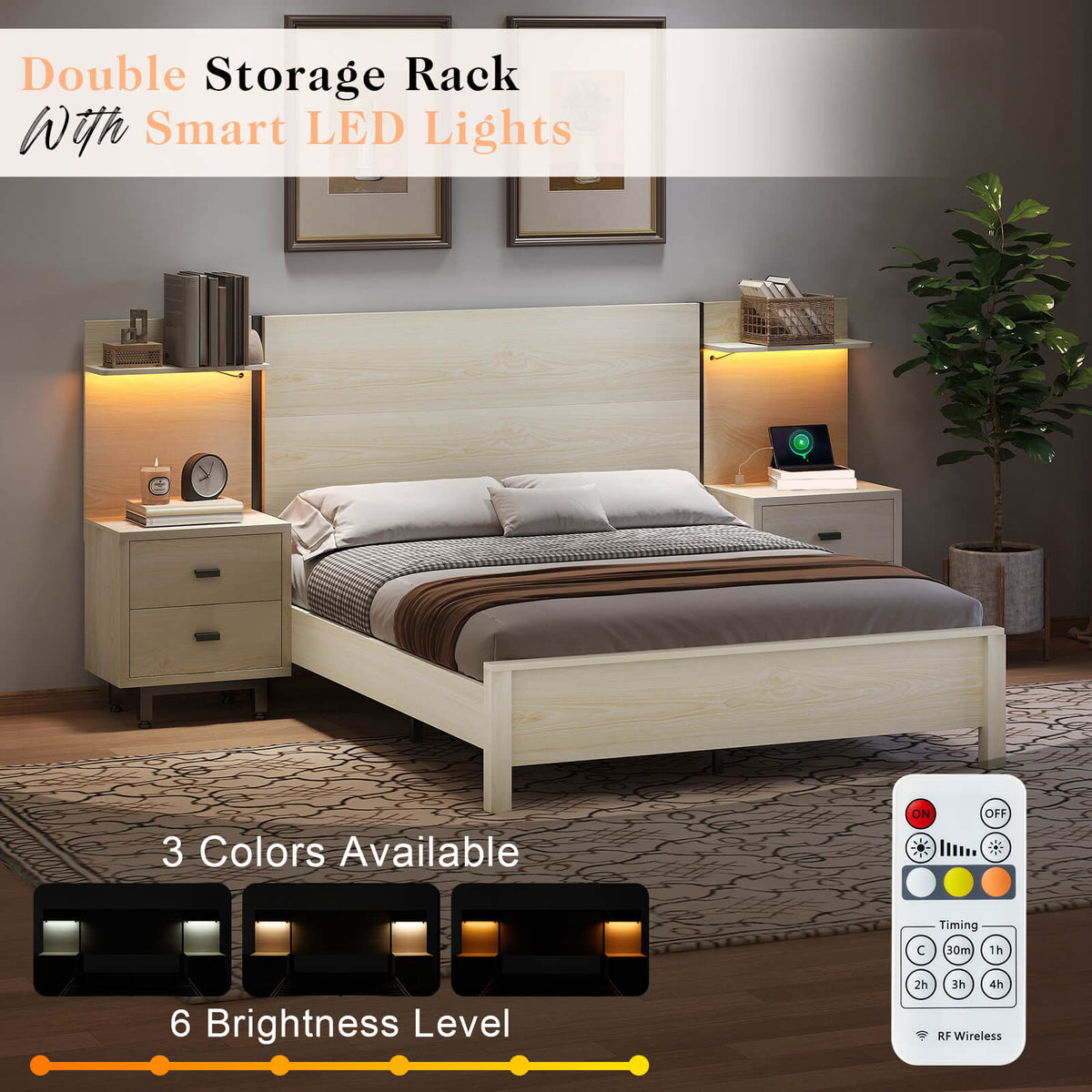Evelyn Queen Bed Frame-Birch White