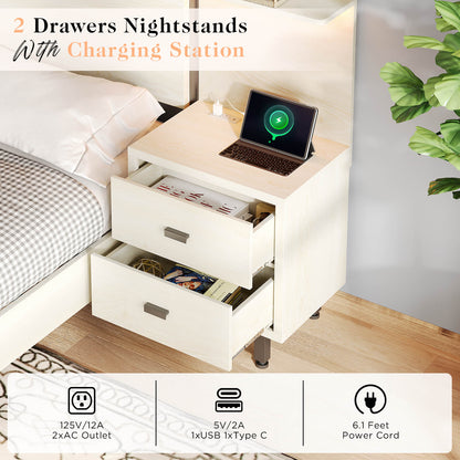 Evelyn Queen Bed Frame-Birch White