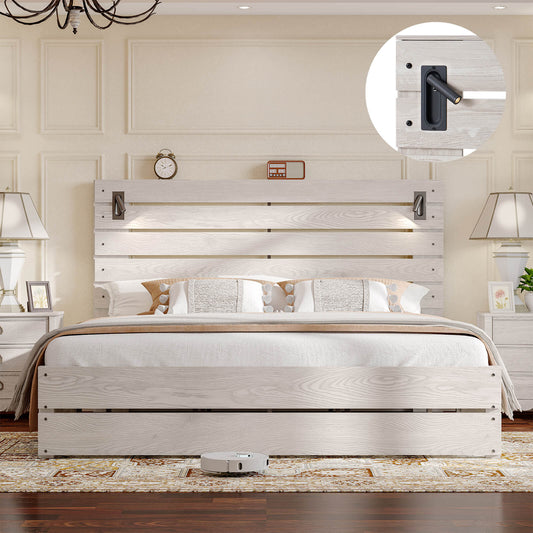 Ashford 51"H Bed Frame Amerlife / Ash White