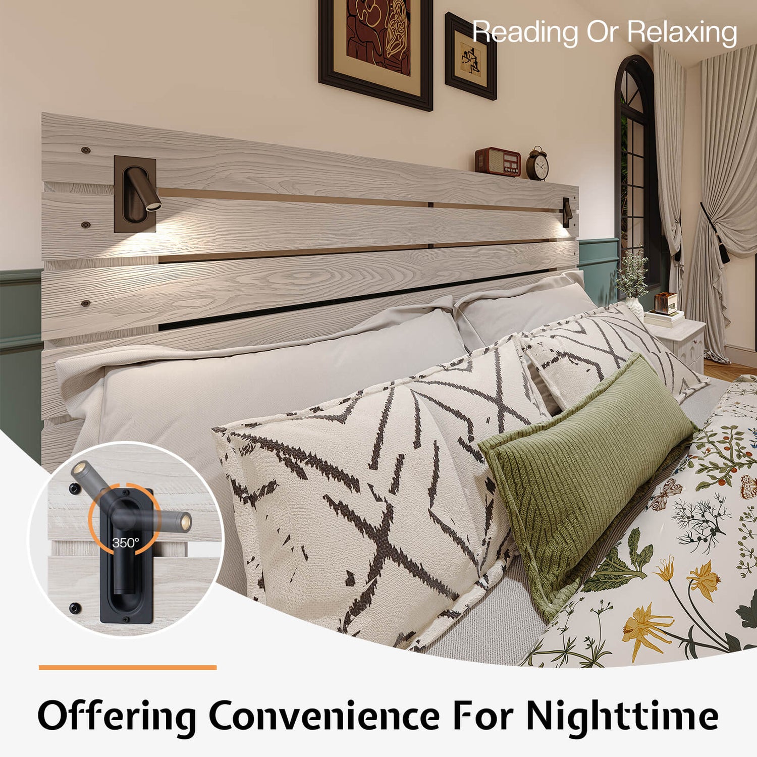 Ashford 51"H Bed Frame-Ash White