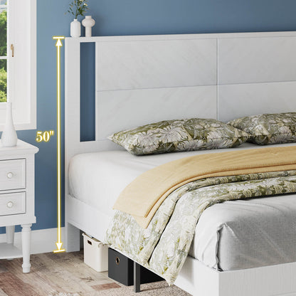 Lunel Queen Solid Wood Bed Frame-Antique White