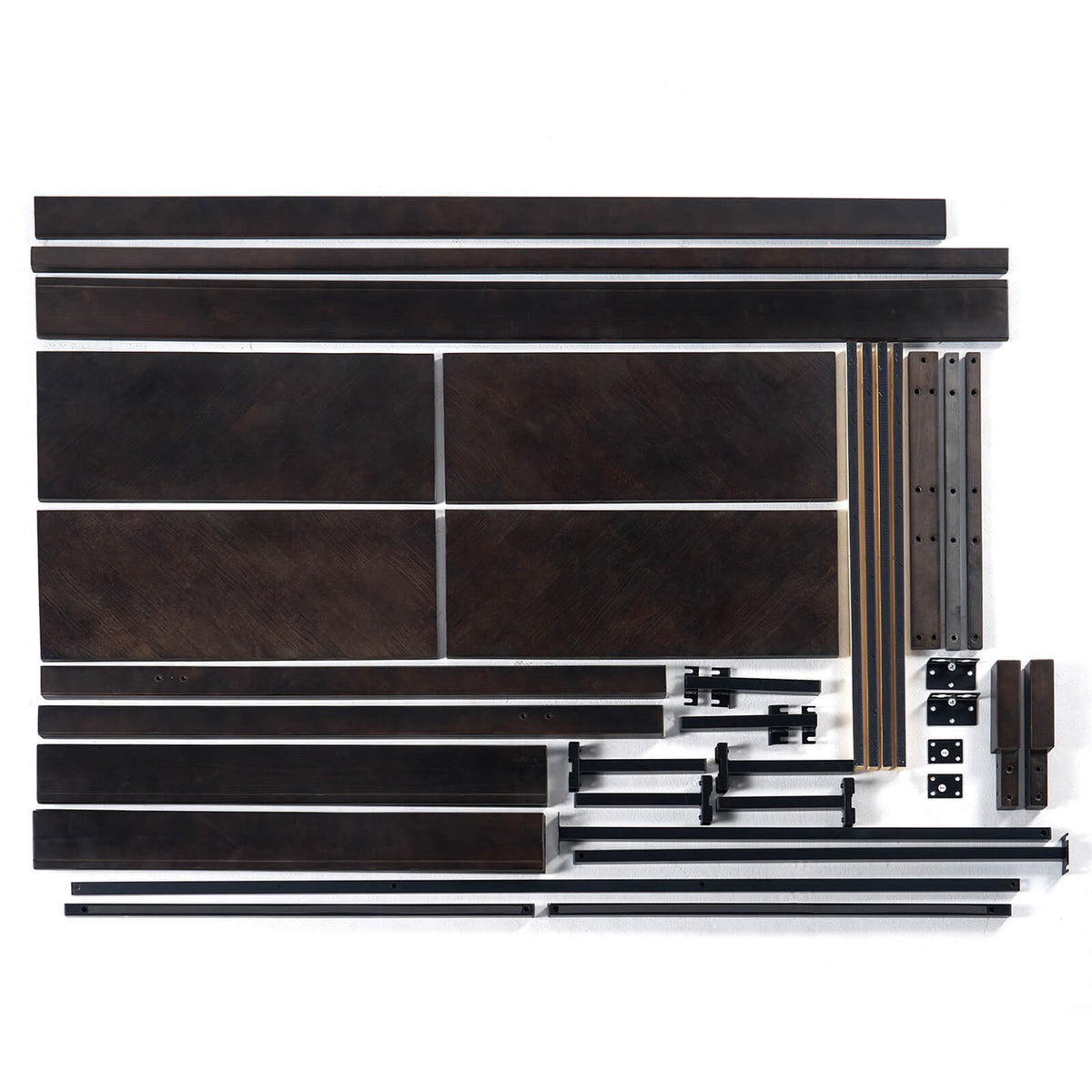 Lunel Queen Solid Wood Bed Frame-Yellowwish Brown