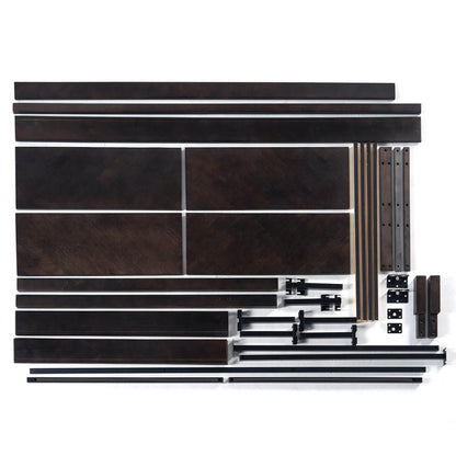 Lunel Queen Solid Wood Bed Frame-Yellowwish Brown