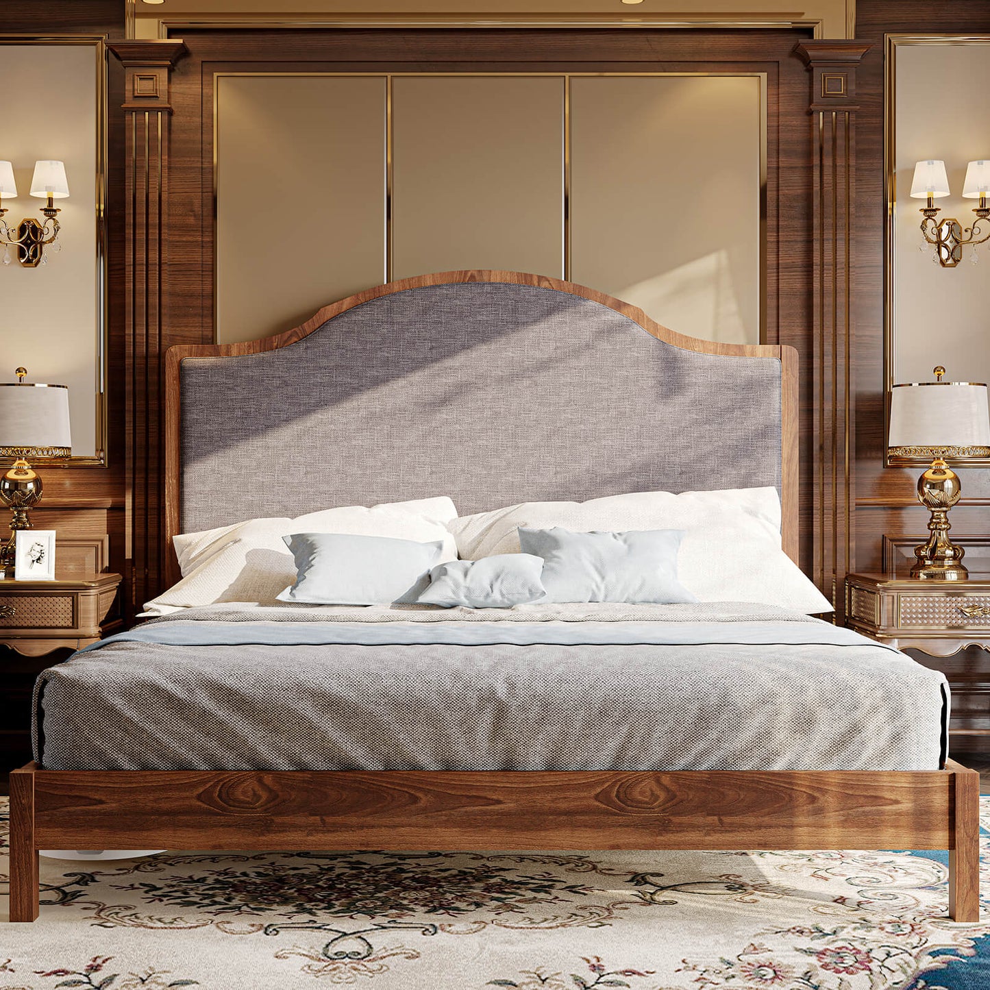 Dunmore Solid Wood Bed Frame Amerlife