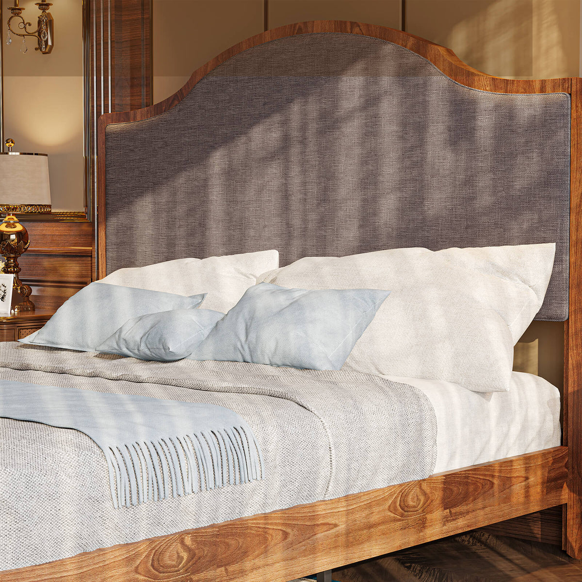 Dunmore Solid Wood Bed Frame- Walnut