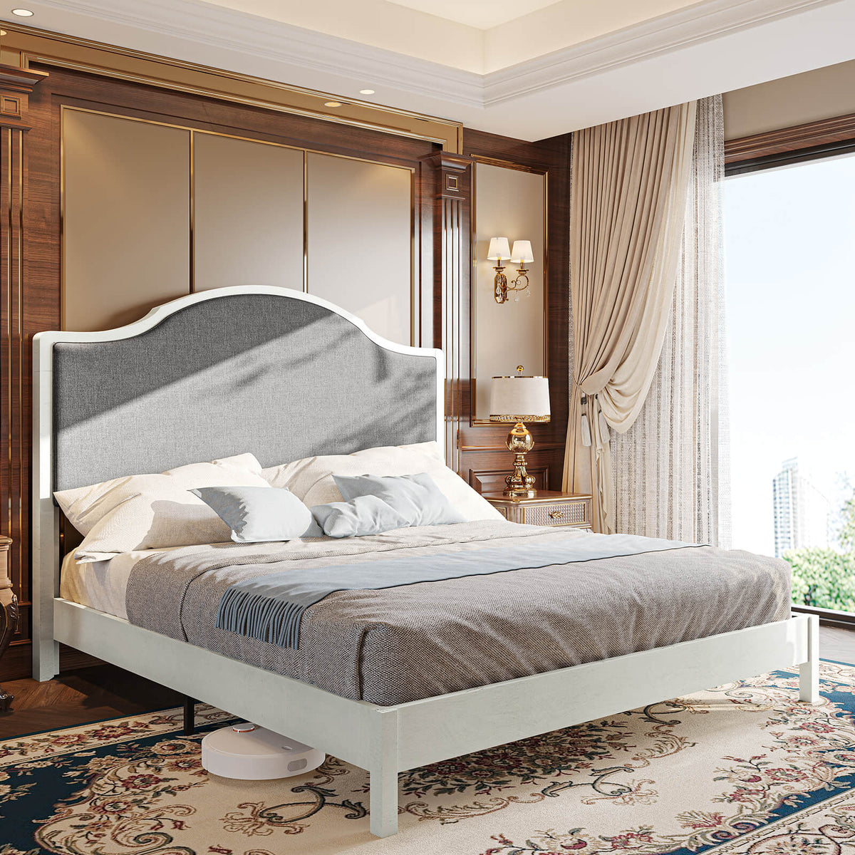 Dunmore Solid Wood Bed Frame- White
