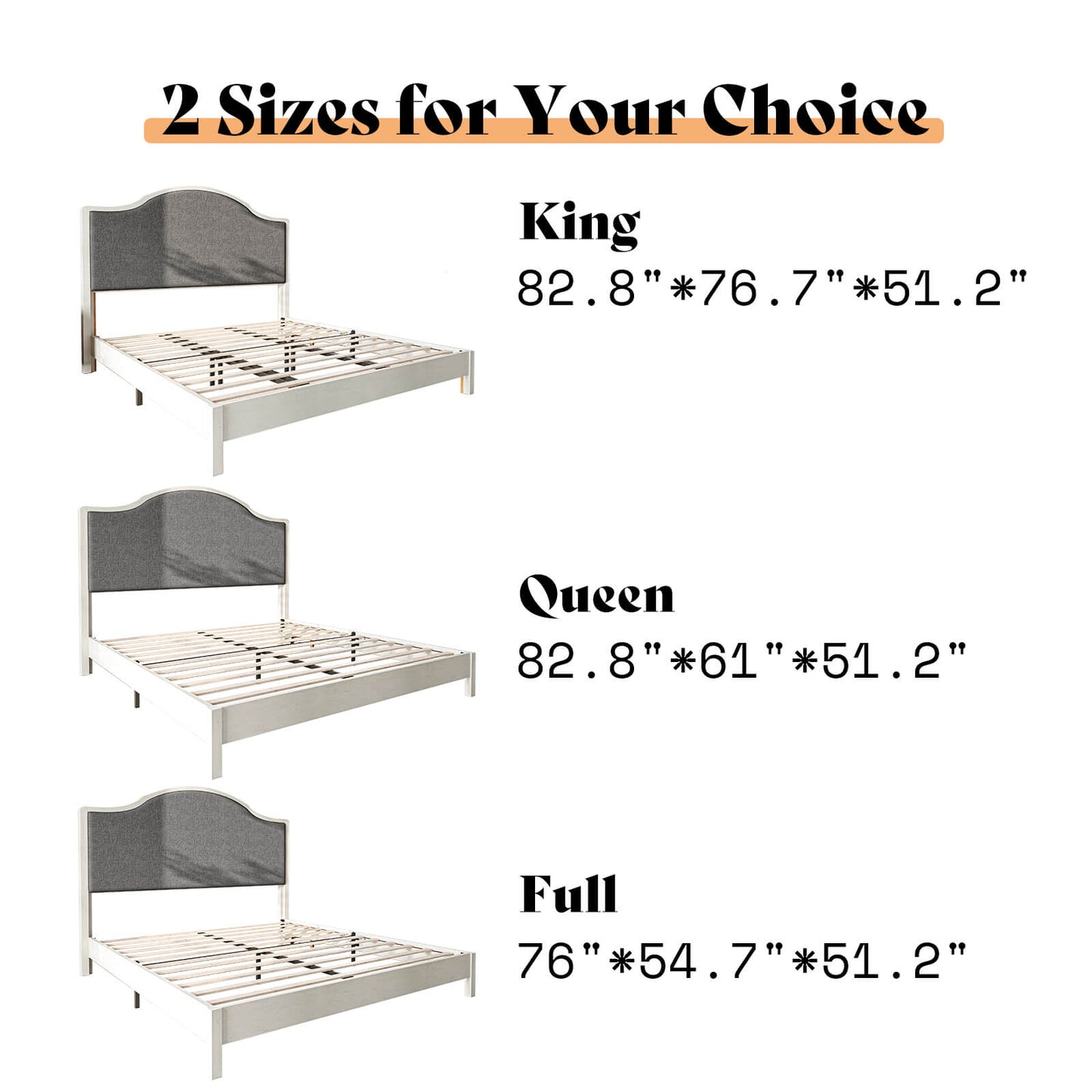 Dunmore Solid Wood Bed Frame- White