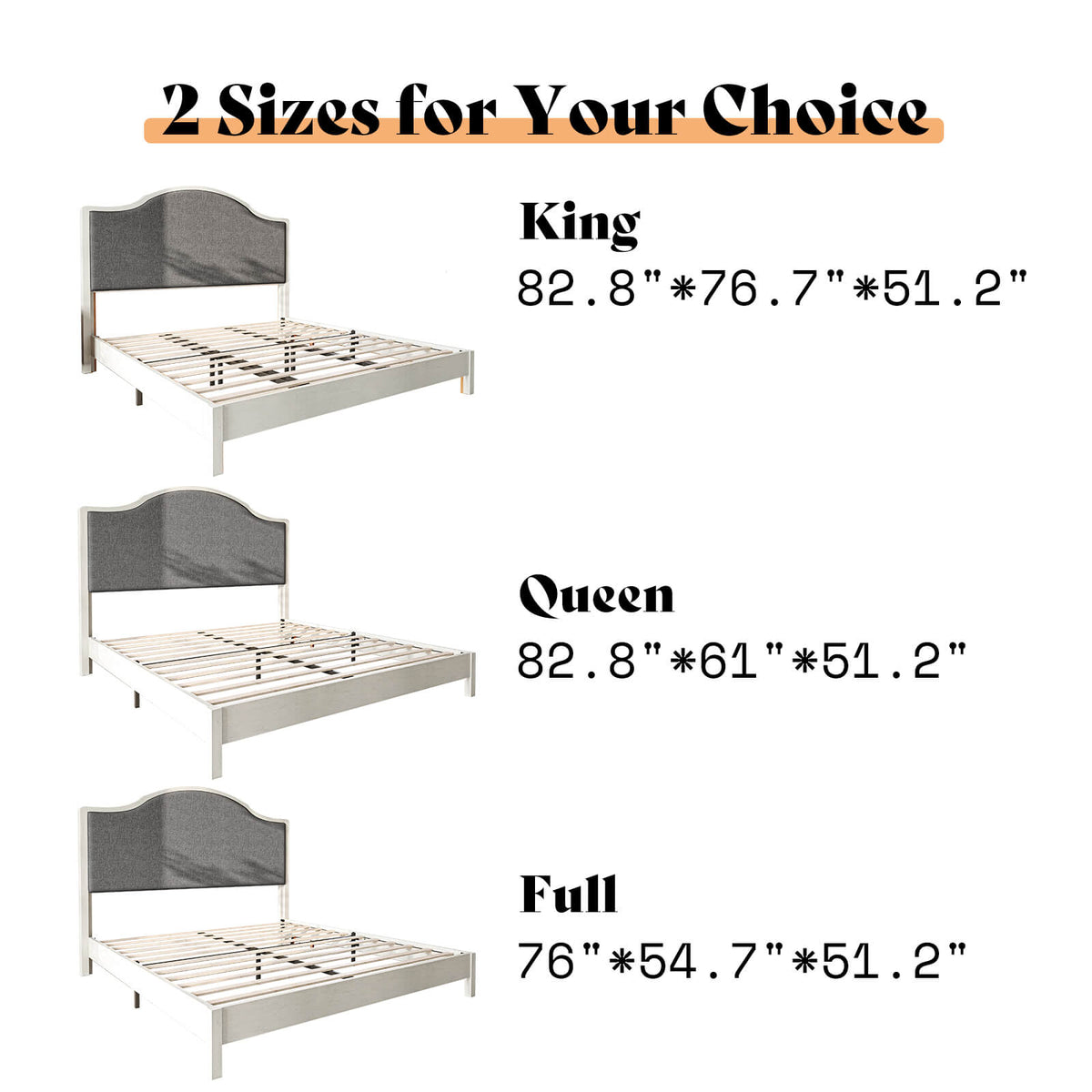 Dunmore Solid Wood Bed Frame- White