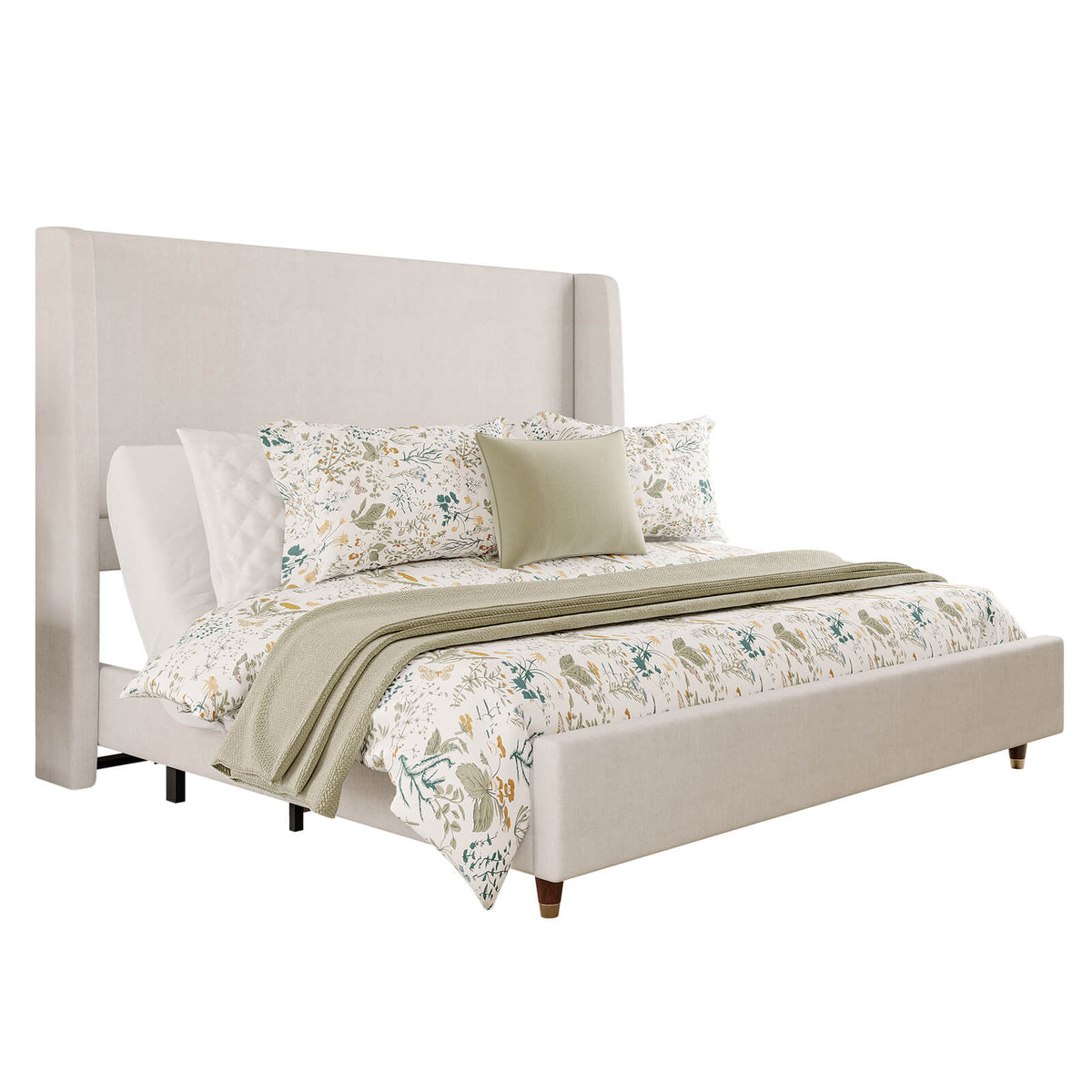 Luxora Slate Adjustable Bed Frame-White
