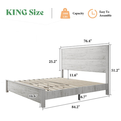 Timber Solid Wood Bed Frame Amerlife