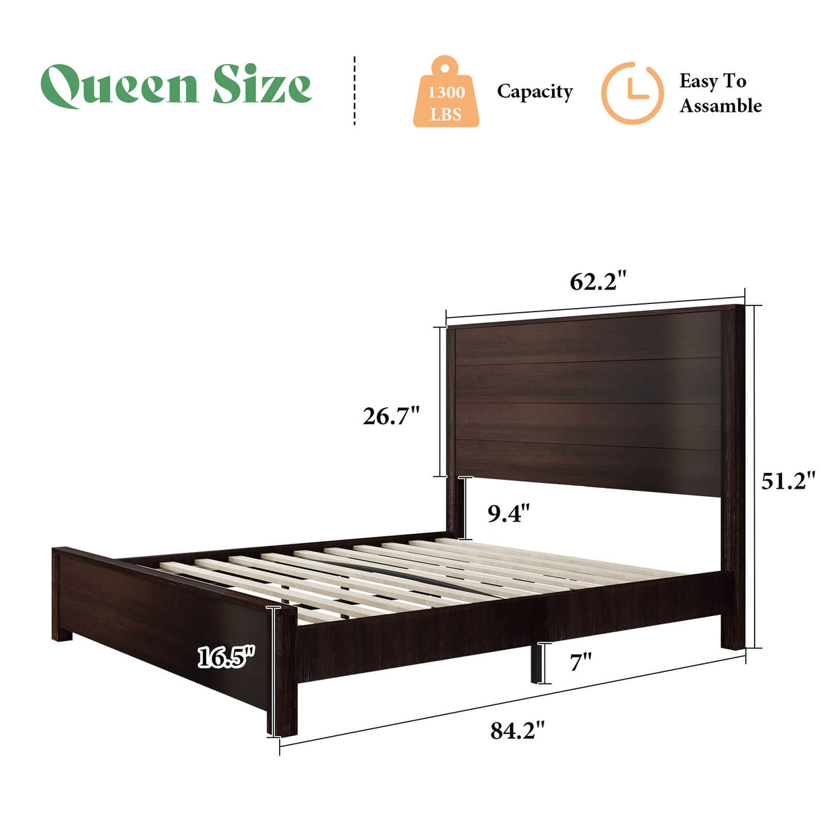 Timber Solid Wood Bed Frame Amerlife