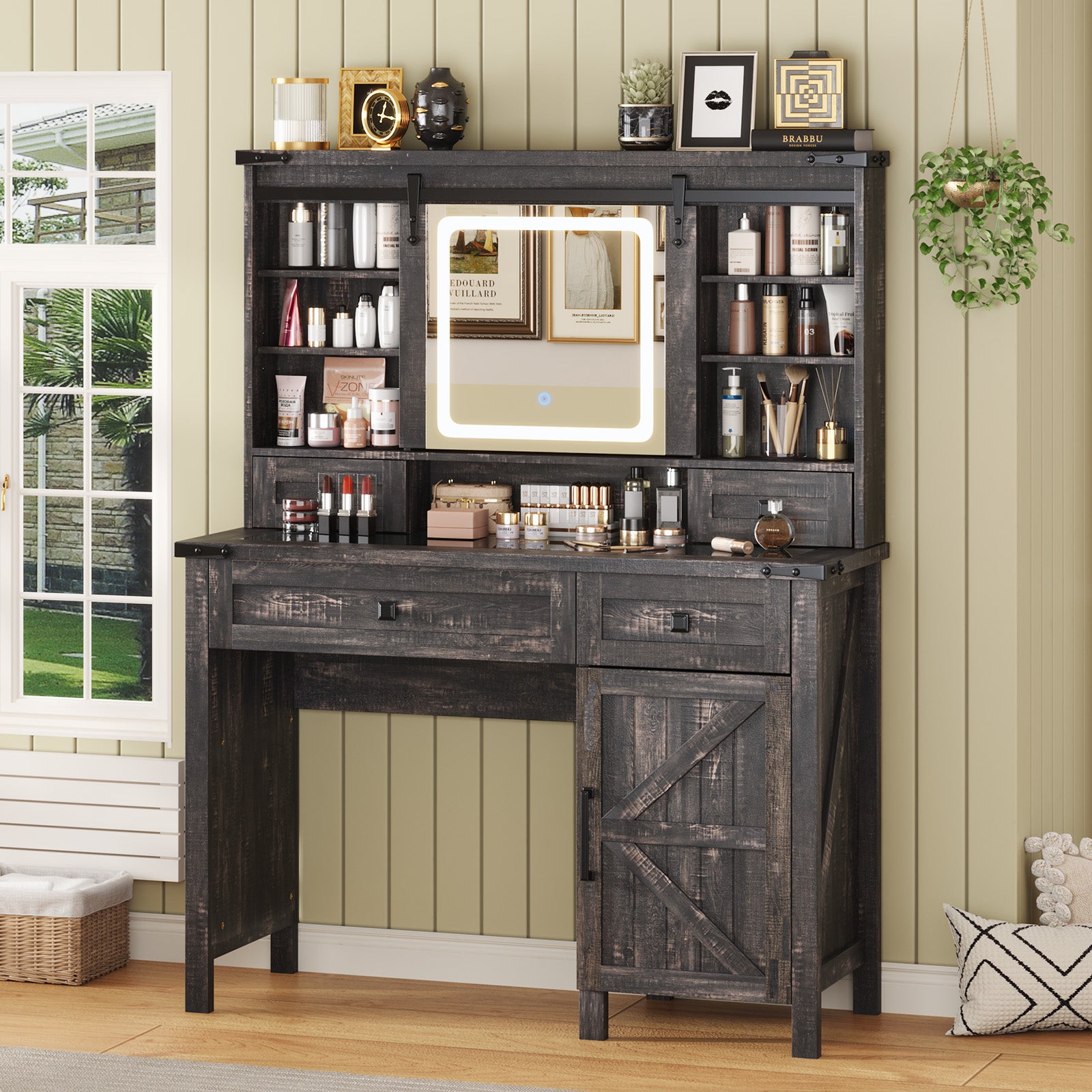 Bourton 42 Makeup Vanity - Black