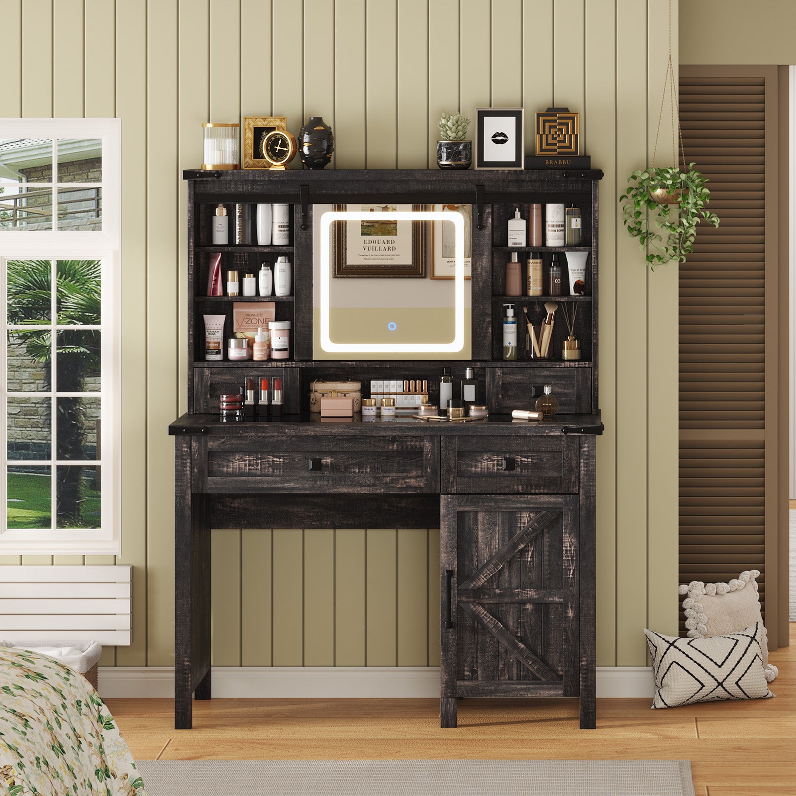 Bourton 42 Makeup Vanity - Black