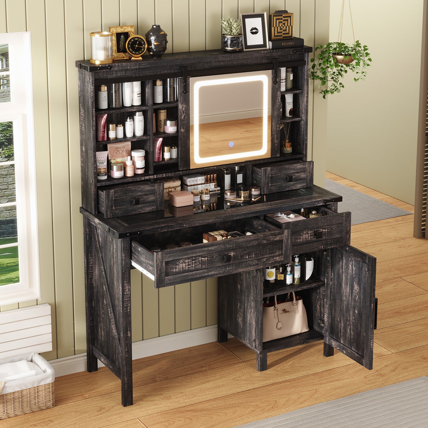 Bourton 42 Makeup Vanity - Black