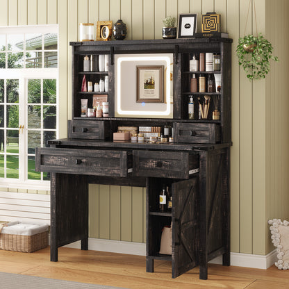 Bourton 42 Makeup Vanity - Black
