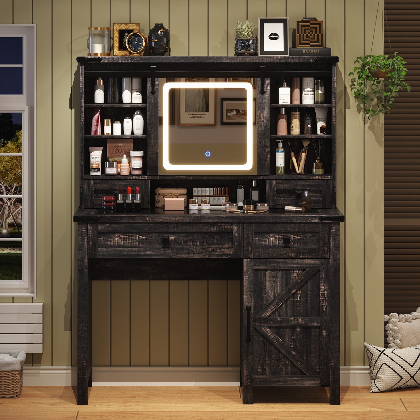 Bourton 42 Makeup Vanity - Black