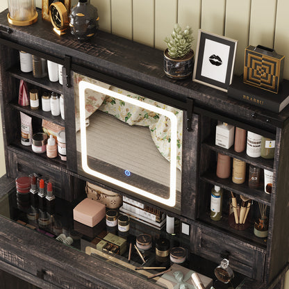 Bourton 42 Makeup Vanity - Black