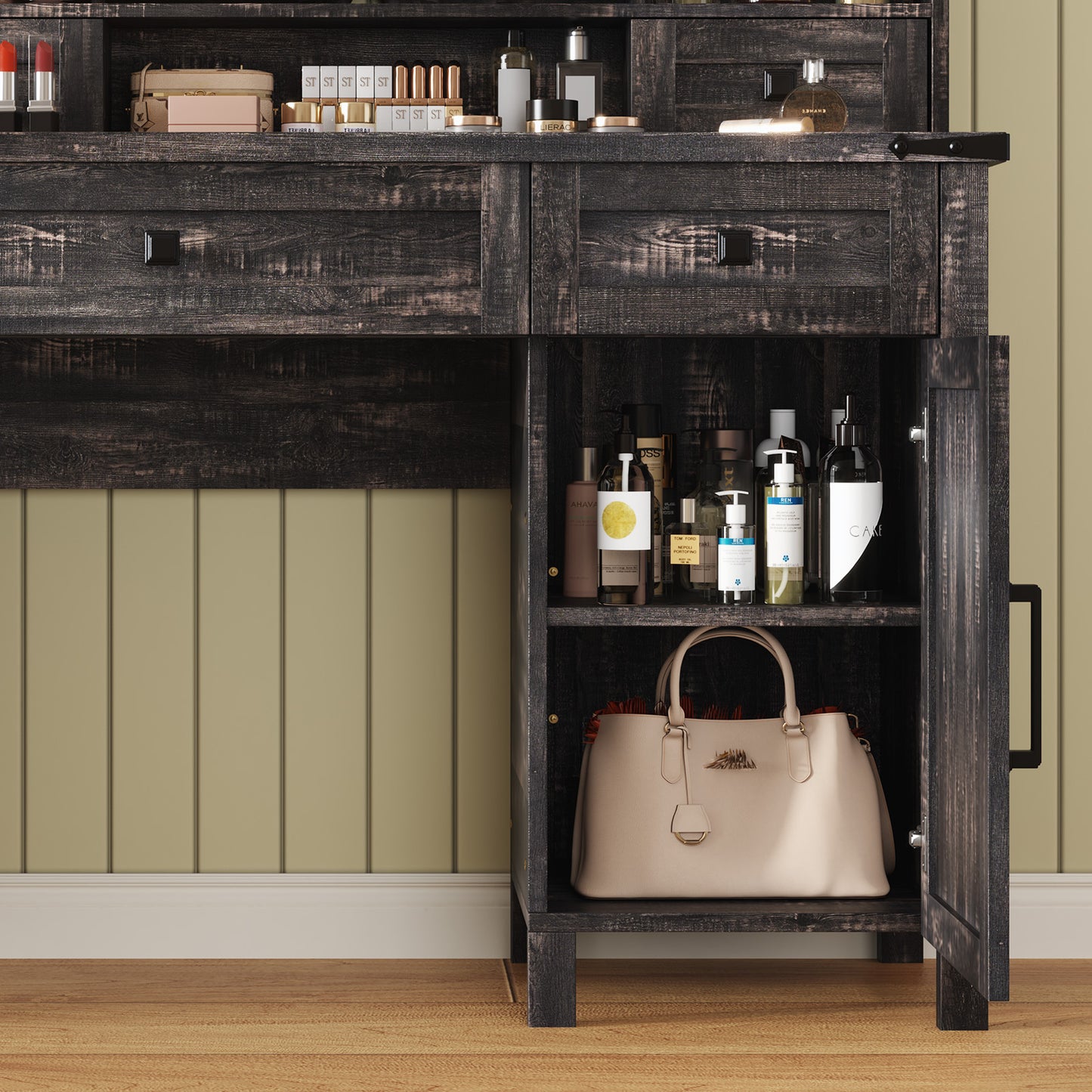 Bourton 42 Makeup Vanity - Black