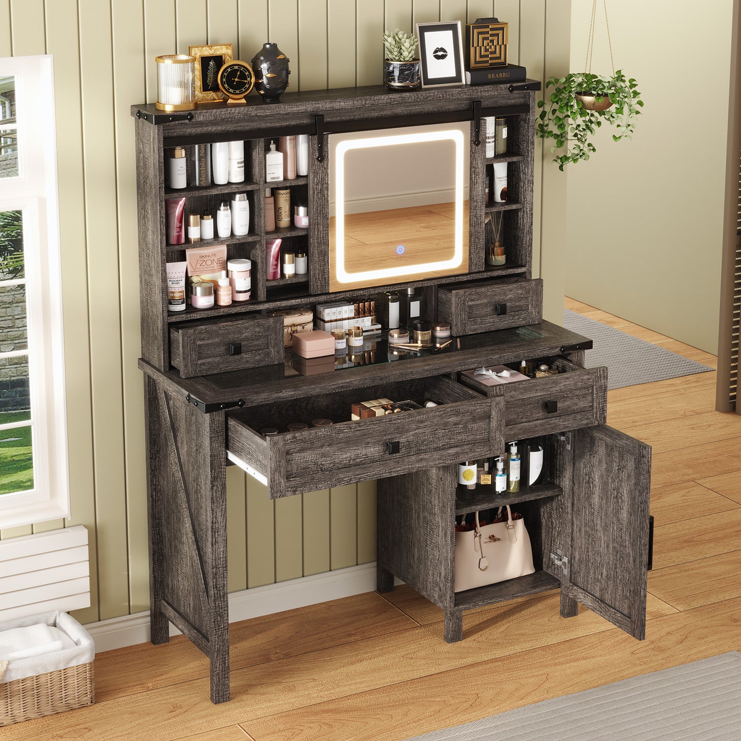 Bourton 42 Makeup Vanity - Gray