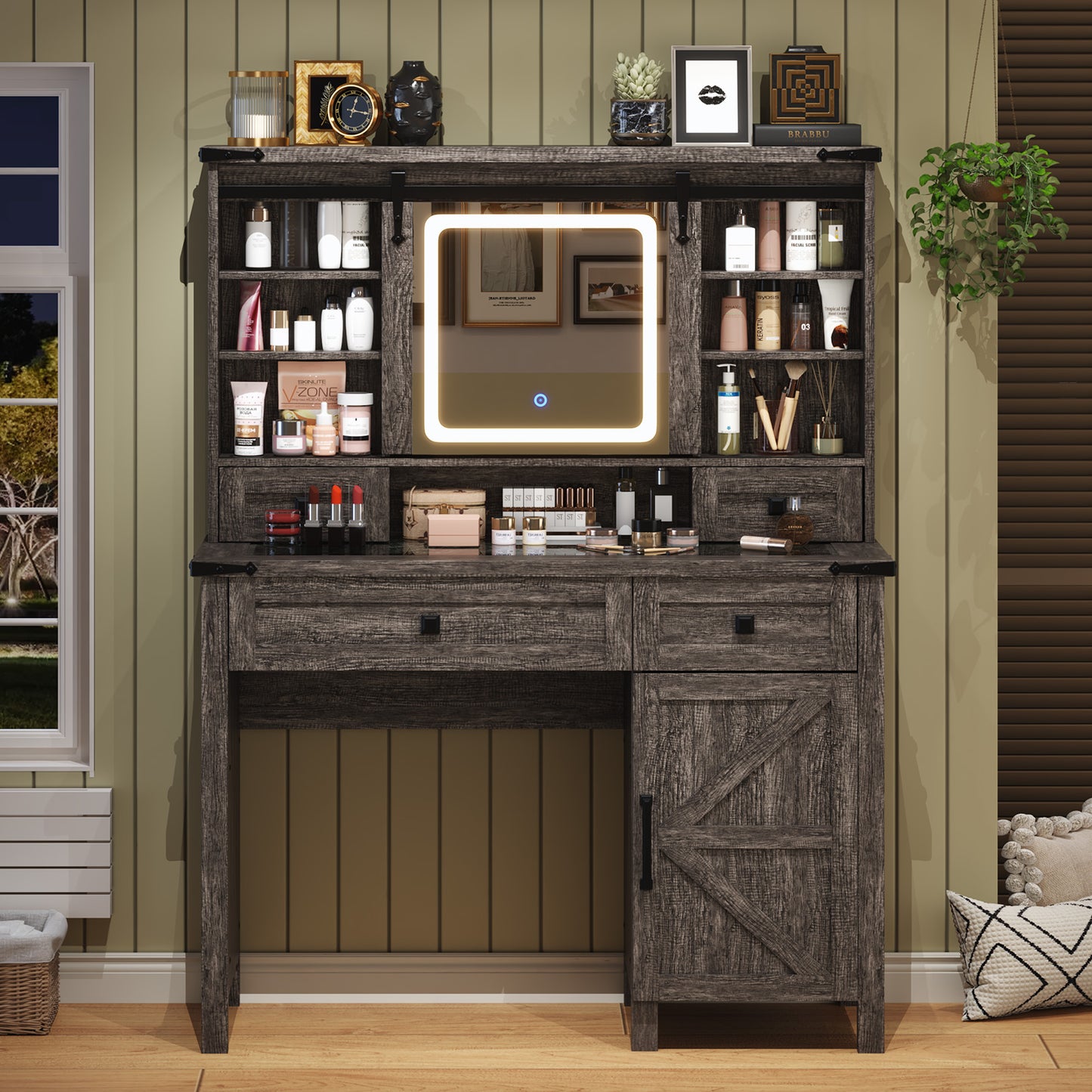 Bourton 42 Makeup Vanity - Gray