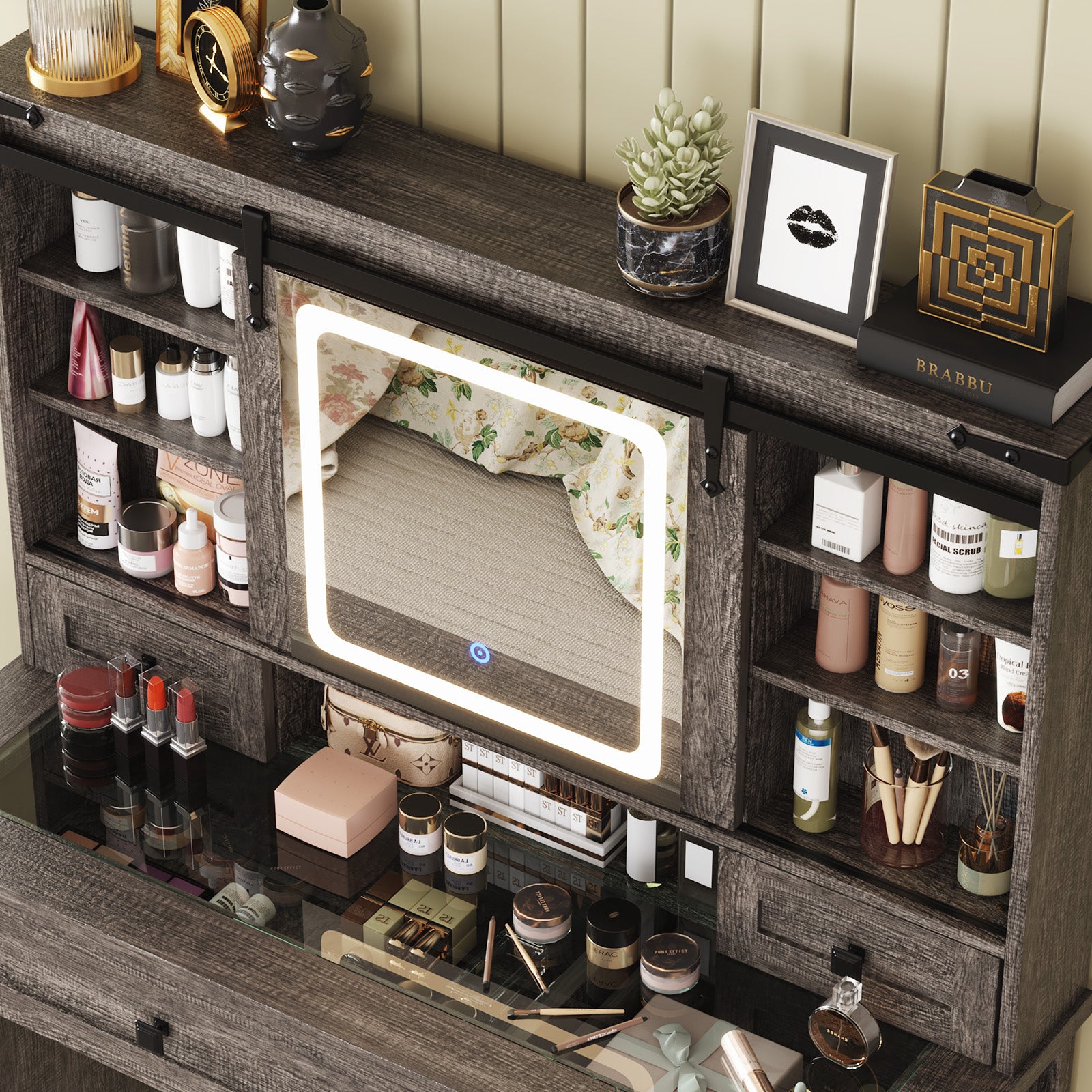 Bourton 42 Makeup Vanity - Gray