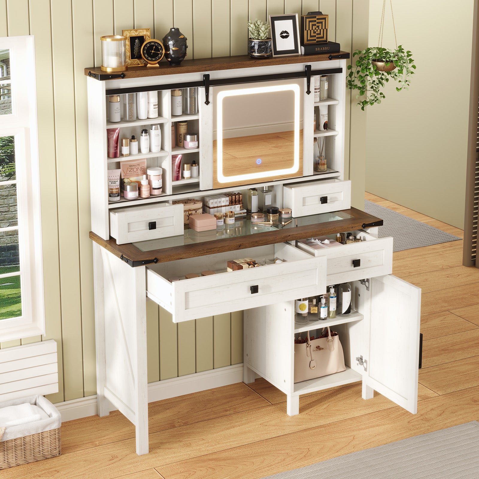 Bourton 42 Makeup Vanity - White