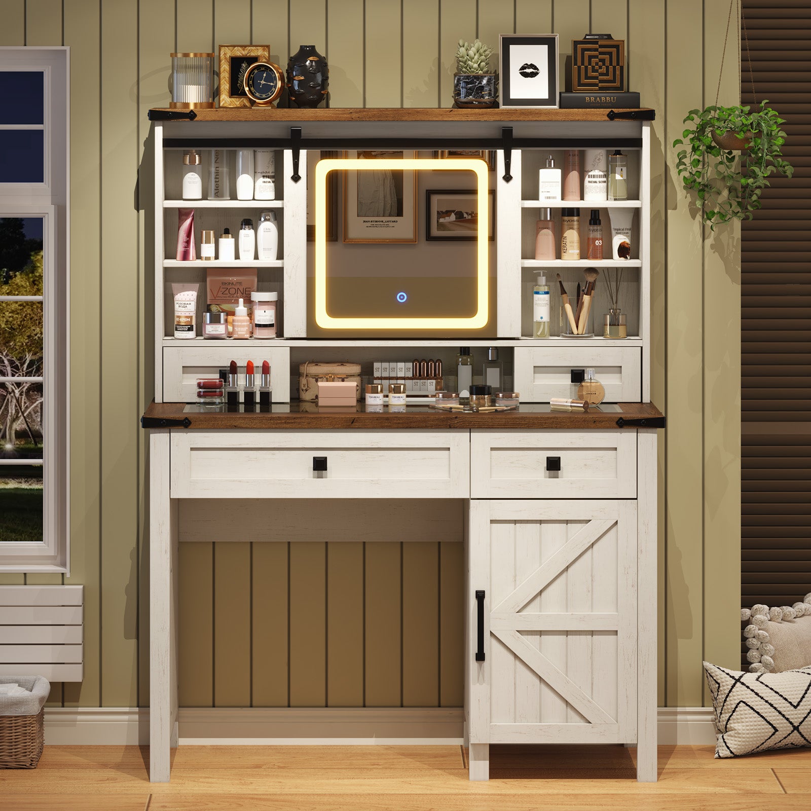 Bourton 42 Makeup Vanity - White