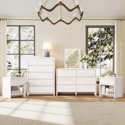 Garyon Modern Bedroom Furniture Set -5+6+2White