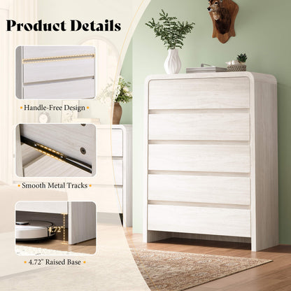 Garyon Modern Bedroom Furniture Set -5+6+2White
