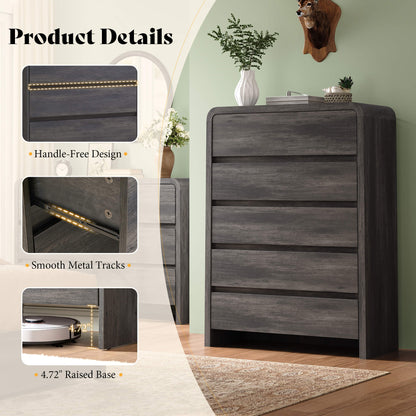 Garyon Modern Bedroom Furniture Set -5+6+7Black
