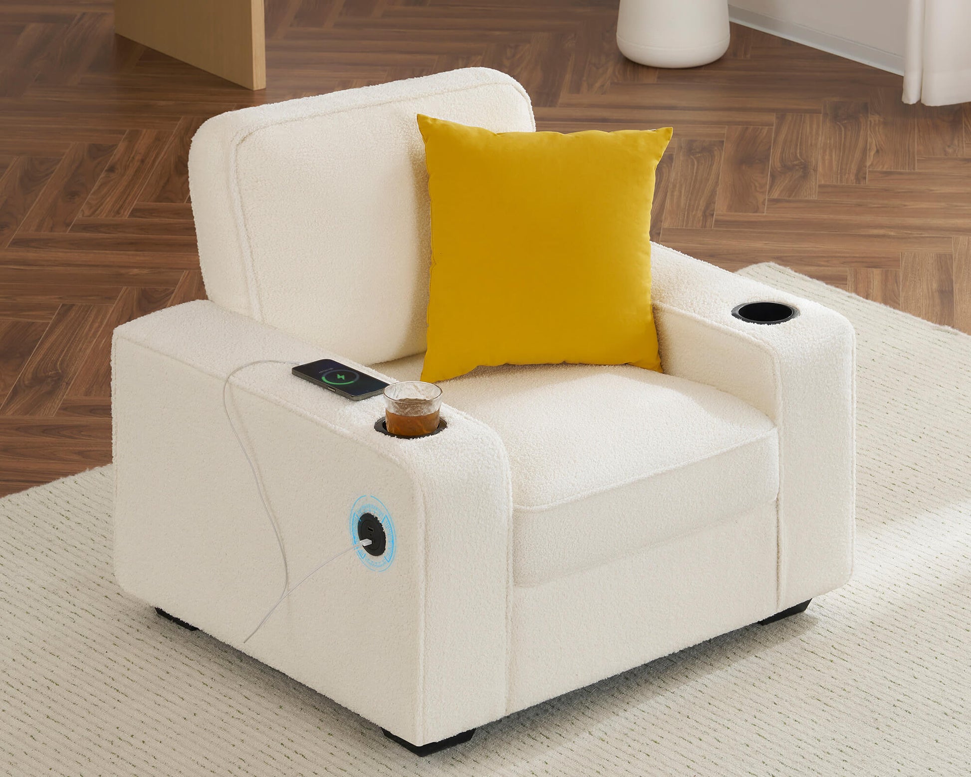 Chords Deep Seat Sofa Chair - Bouclé Off-White