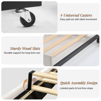 Bouff Bed Frame - Cream