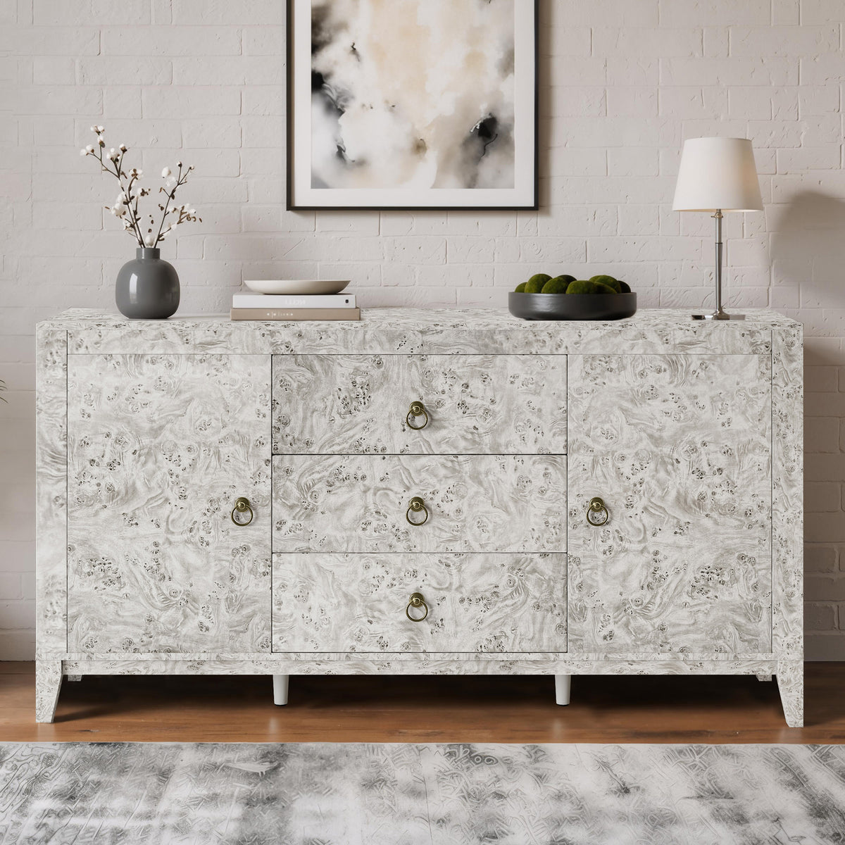 Orlando 60'' High Gloss Buffet Amerlife Grey