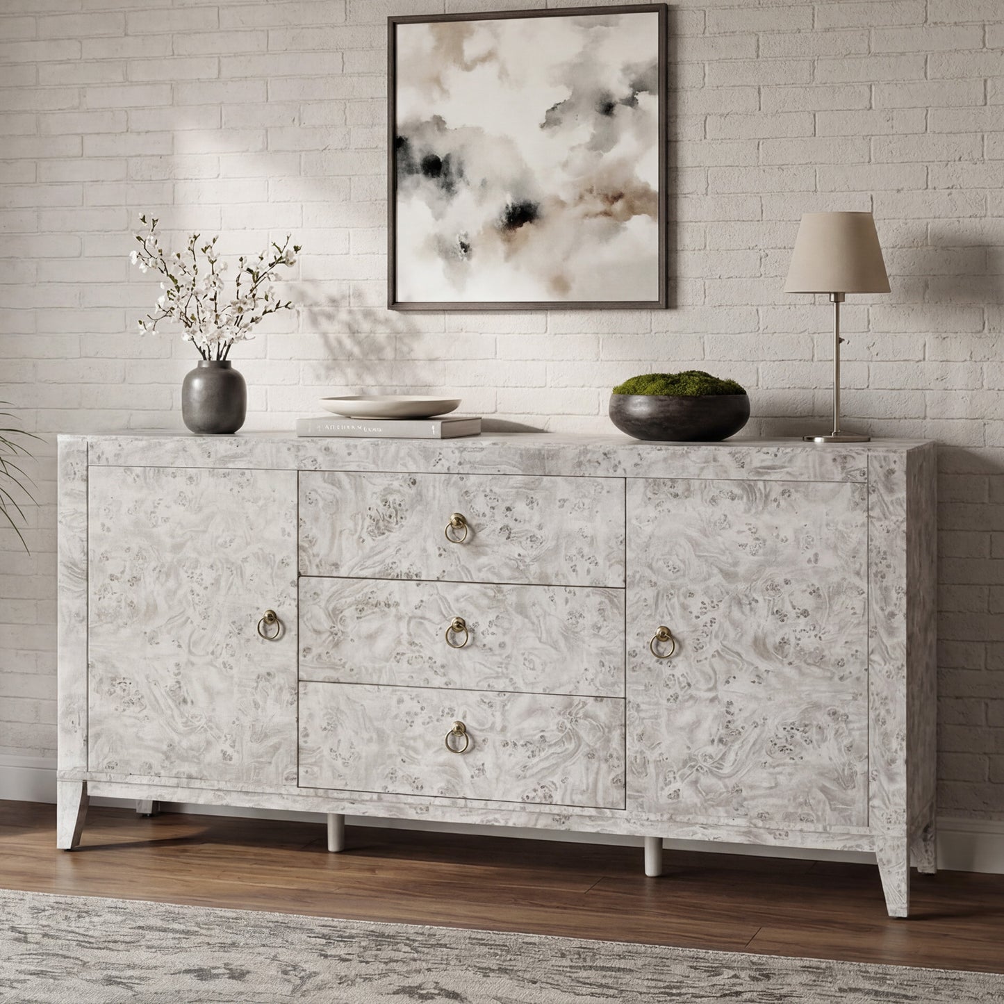 Orlando 60'' High Gloss Buffet Amerlife Grey