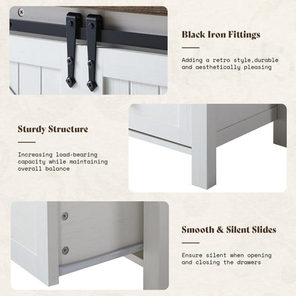 Marlowe Farmhouse Dresser Set Amerlife Distressed White