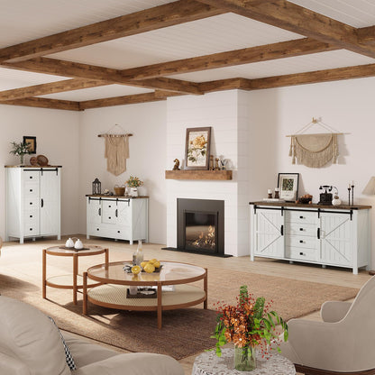 Marlowe Farmhouse Dresser Set Amerlife Distressed White