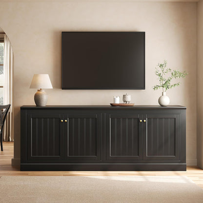 Averis 72" Sideboard Buffet Cabinet Amerlife Black
