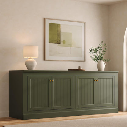 Averis 72" Sideboard Buffet Cabinet Amerlife Olive Green
