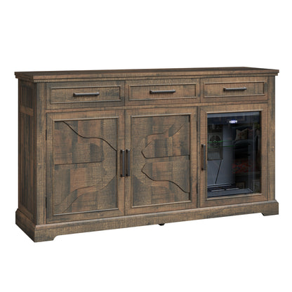 Frost Farmhouse Coffee Bar Cabinet Brown