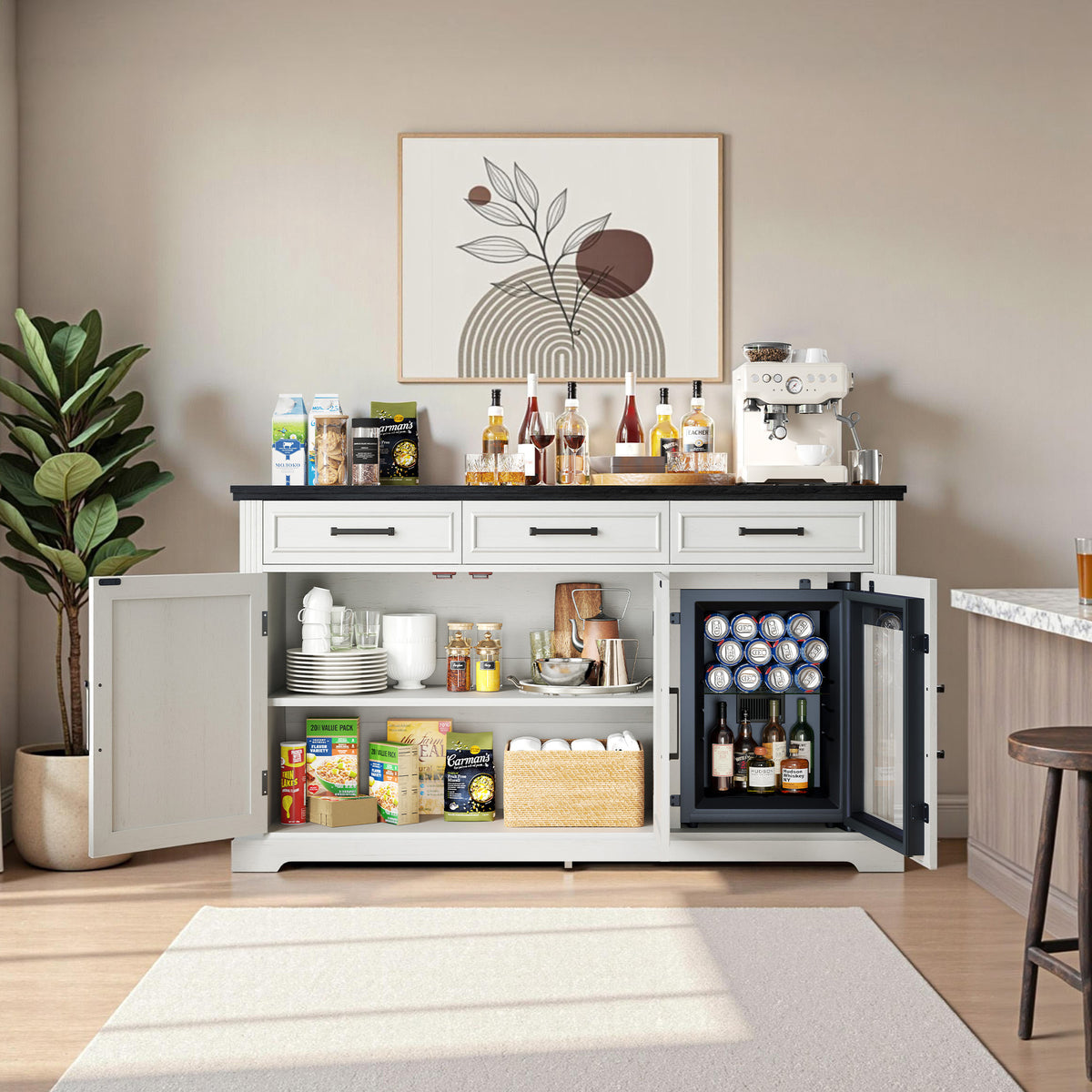 Frost Farmhouse Coffee Bar Cabinet