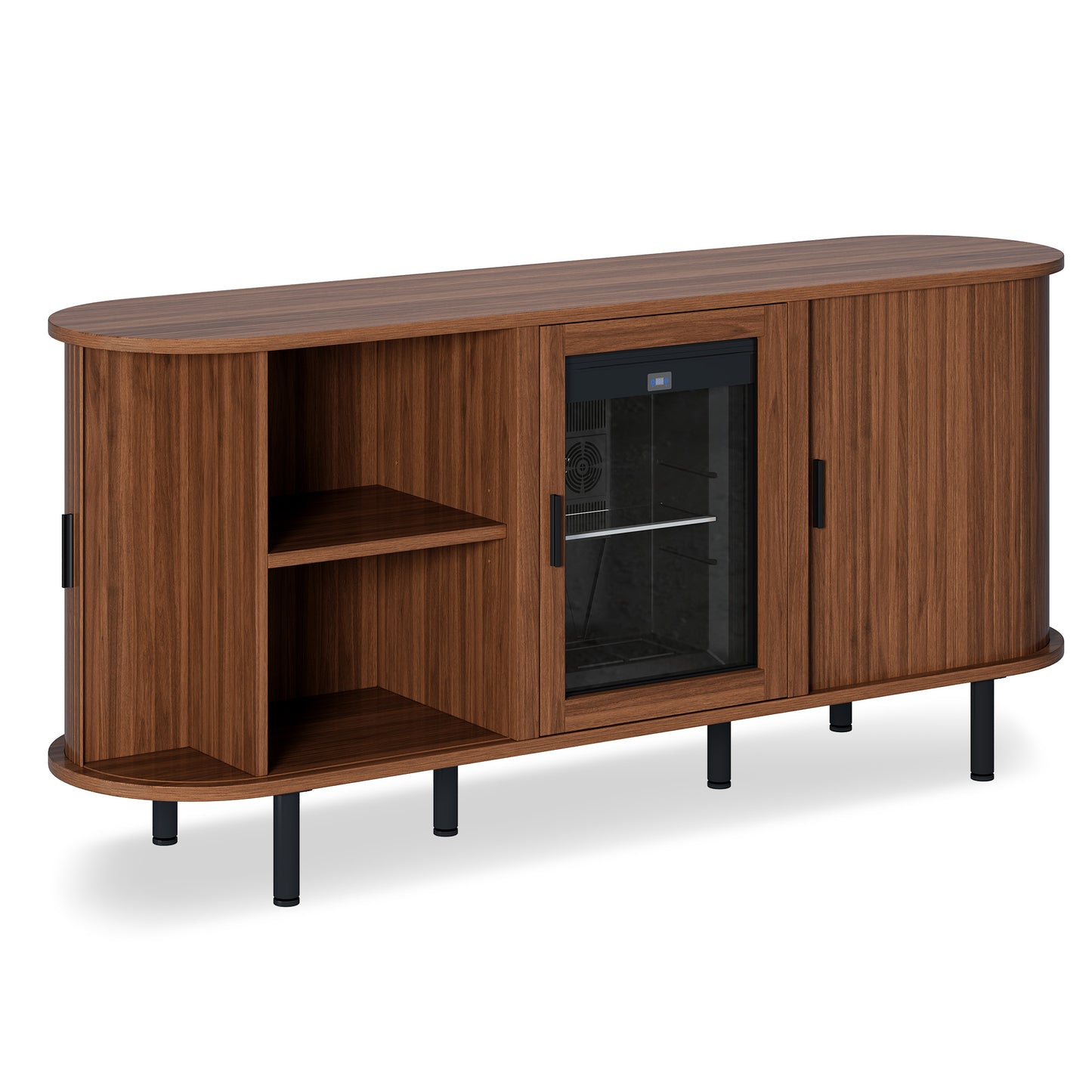 Roll Coffee Bar Cabinet Walnut