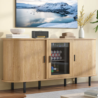 Roll Coffee Bar Cabinet Natural Oak
