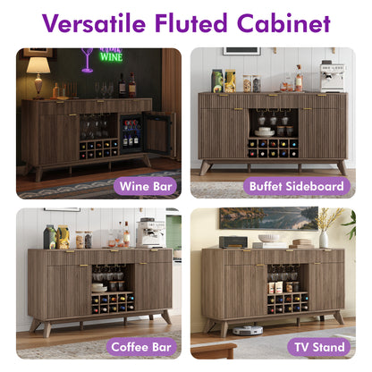 Form Wine Cabinet with Fridge Walnut