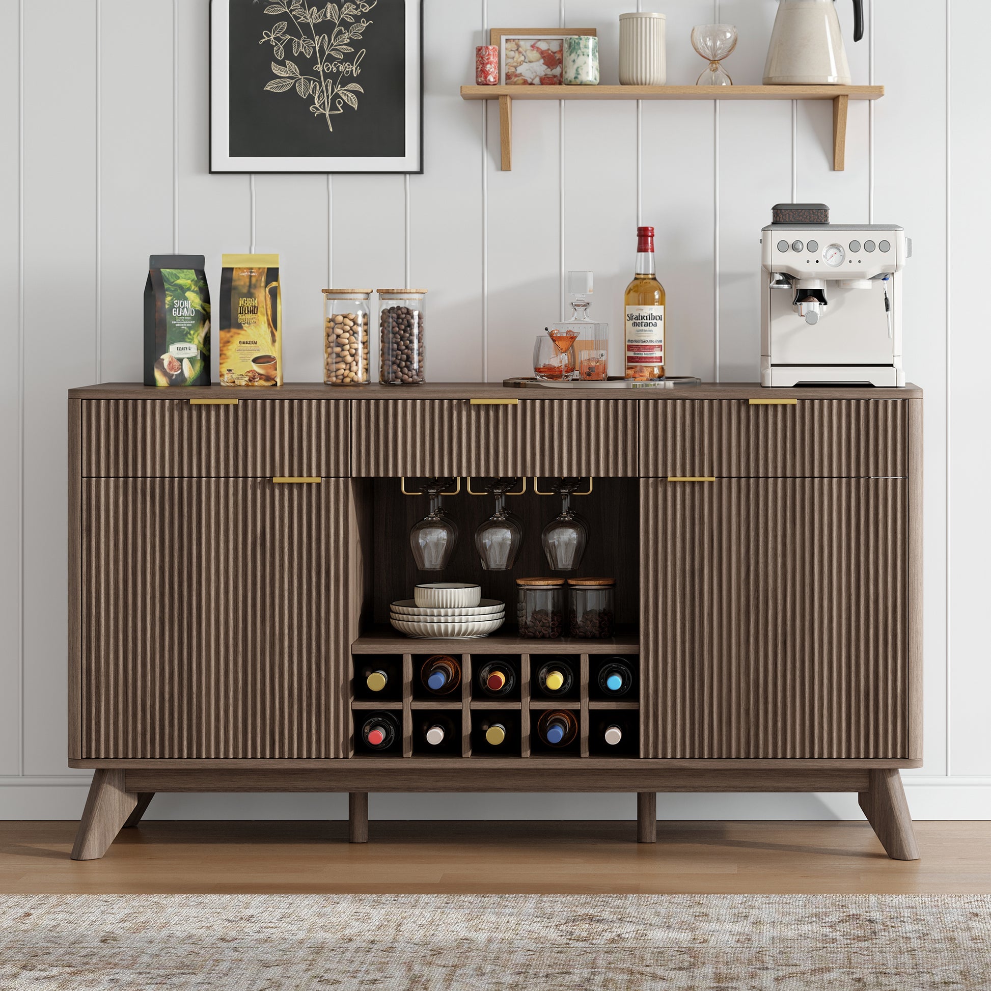 Form Wine Cabinet with Fridge Grey