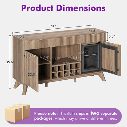 Form Wine Cabinet with Fridge Grey