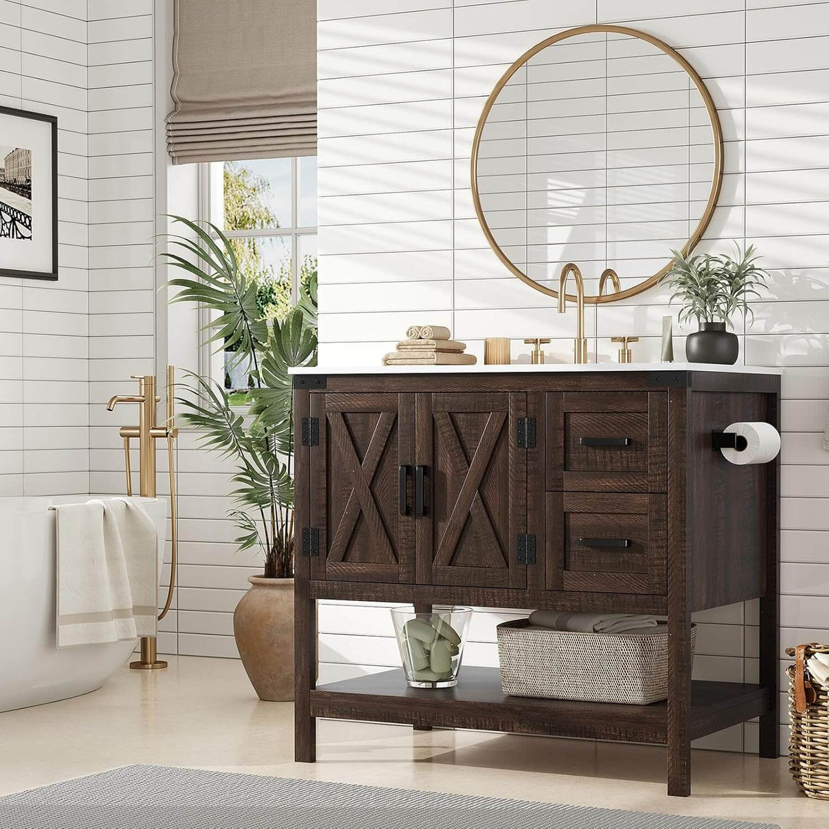 Calverton Rustic Brown 36”