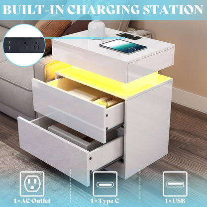 Luma 3-Piece Coffee Table Set Amerlife White